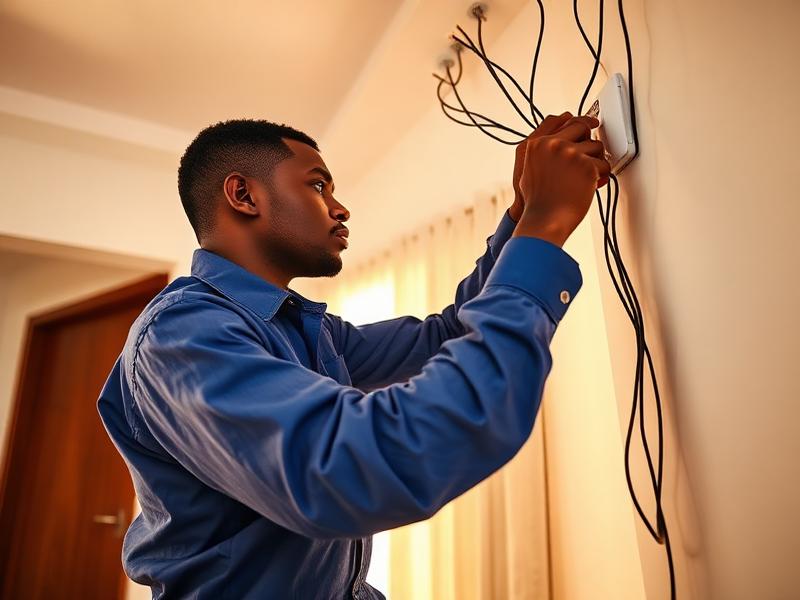 Electrician at work